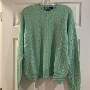 Ralph Lauren cashmere cable crew neck sweater